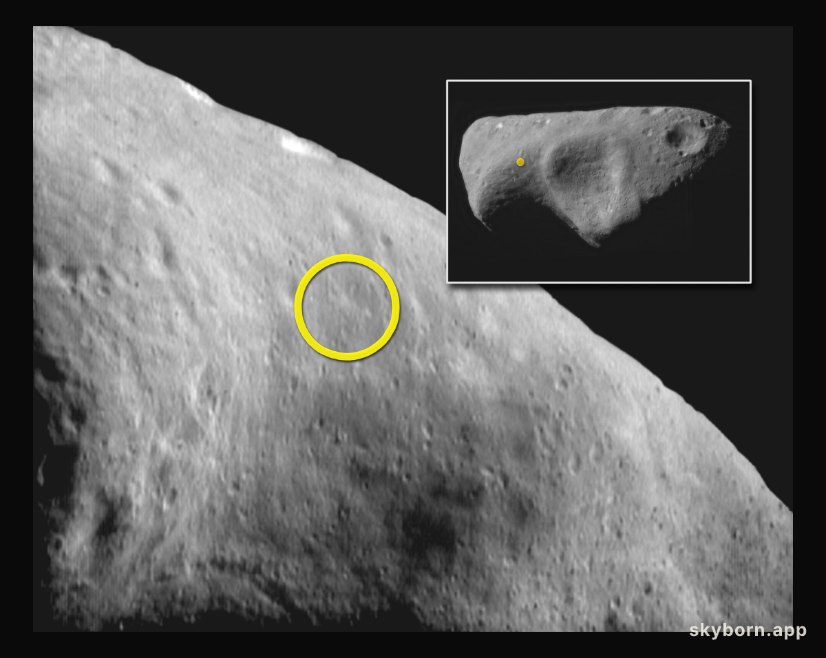 Touchdown Site on Asteroid Eros