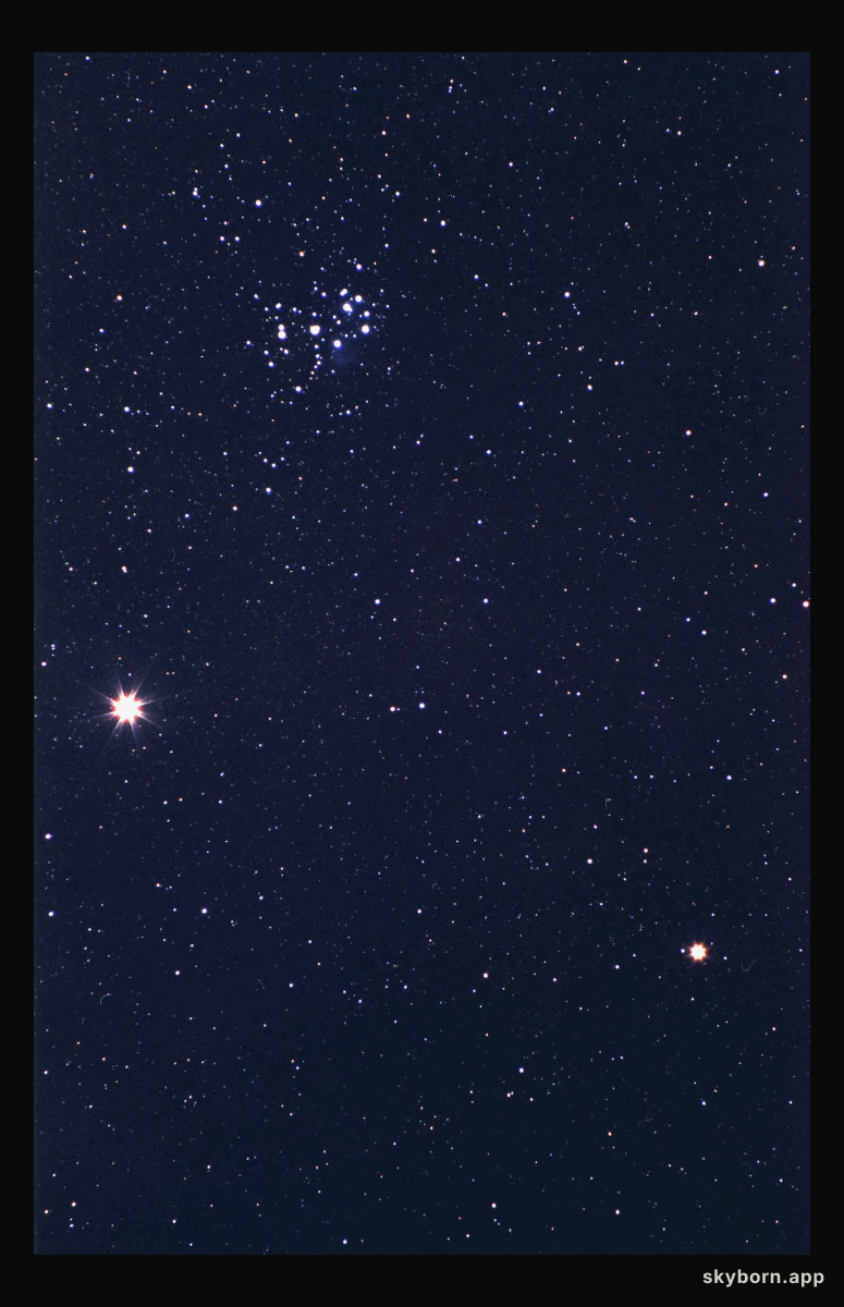 Jupiter, Saturn and Messier 45