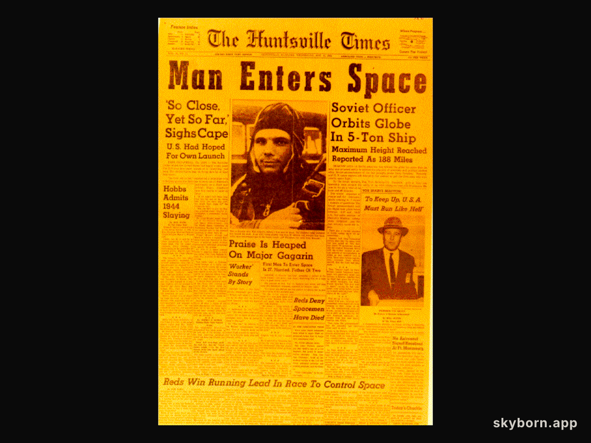 Man Enters Space