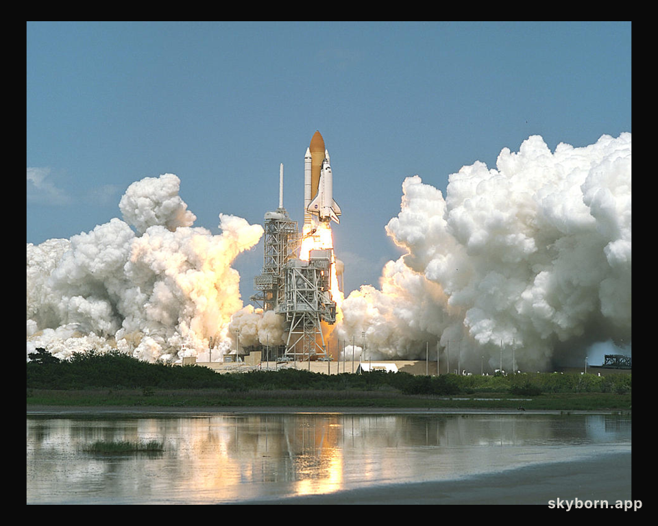 Space Shuttle Lifts Off for Space Station