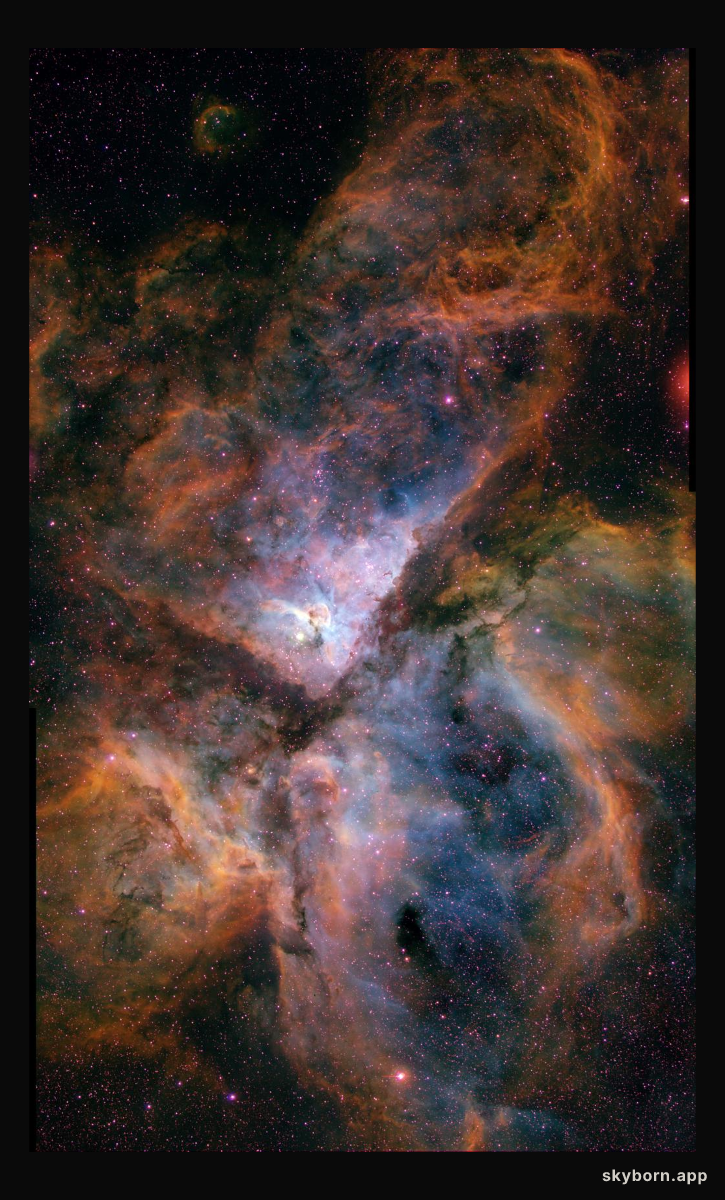 The Carina Nebula in Three Colors