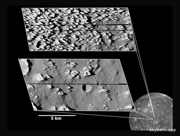 Jagged Hills on Jupiter's Callisto