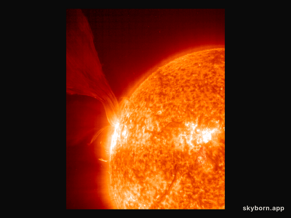 A Solar Prominence Erupts