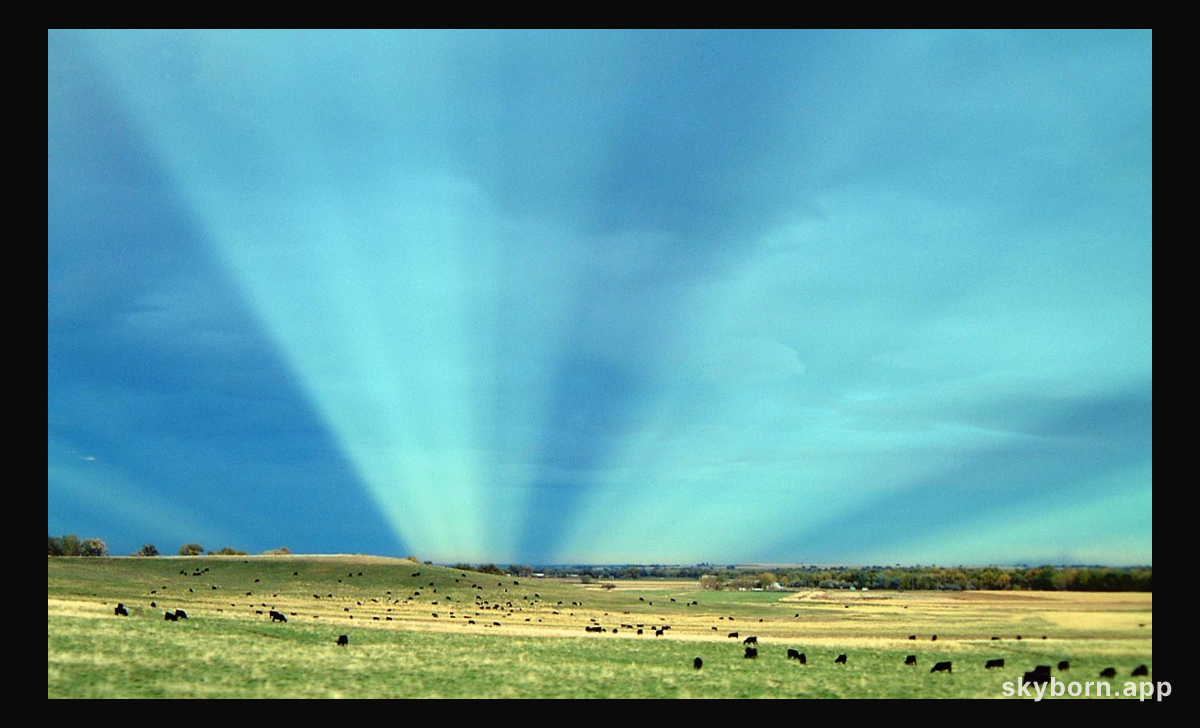Anticrepuscular Rays Over Colorado