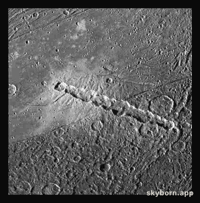 Ganymede: Torn Comet - Crater Chain