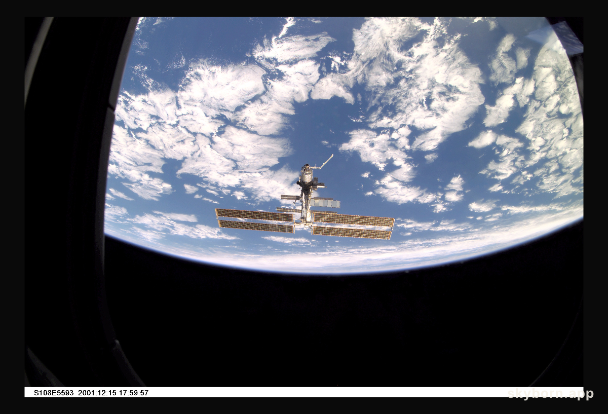 International Space Station Over Earth