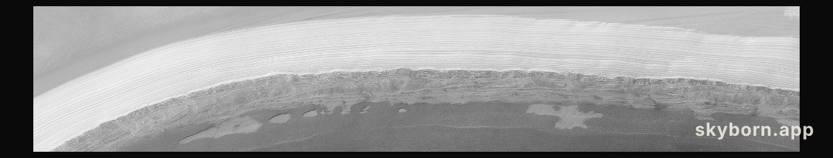Water-Ice Imaged in Martian Polar Cap