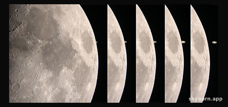 Saturn at the Lunar Limb