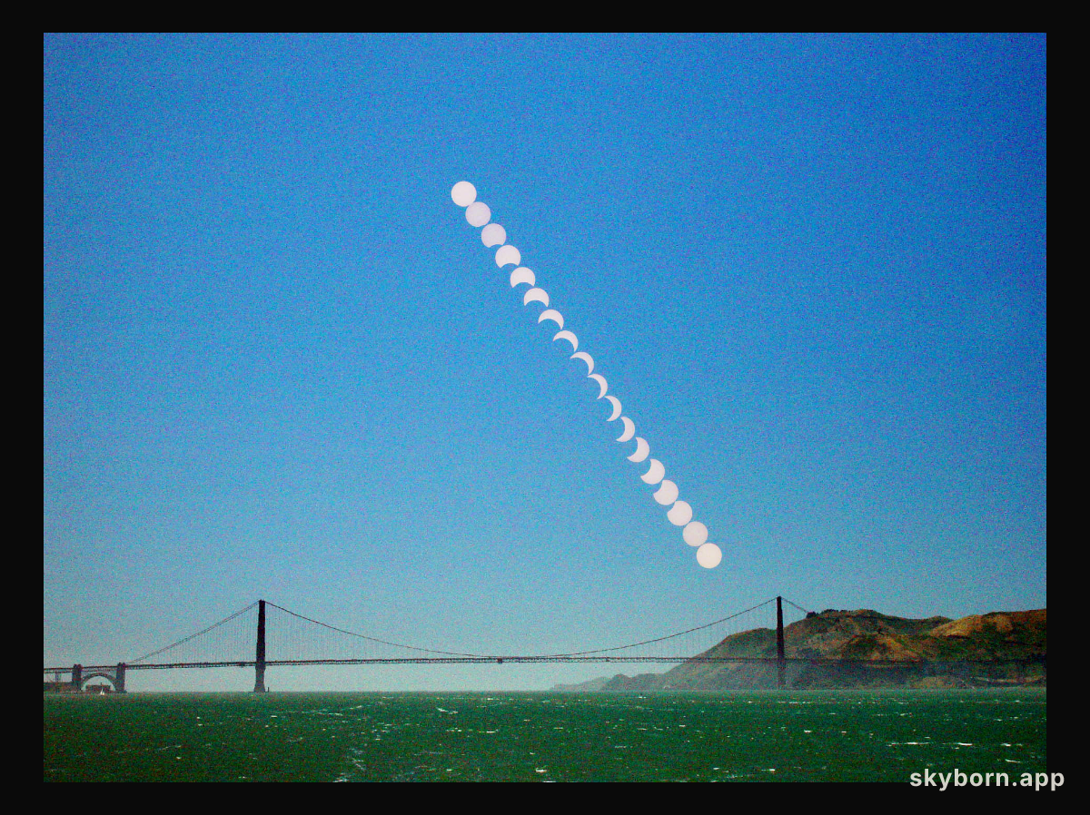 A Partial Eclipse Over the Golden Gate Bridge