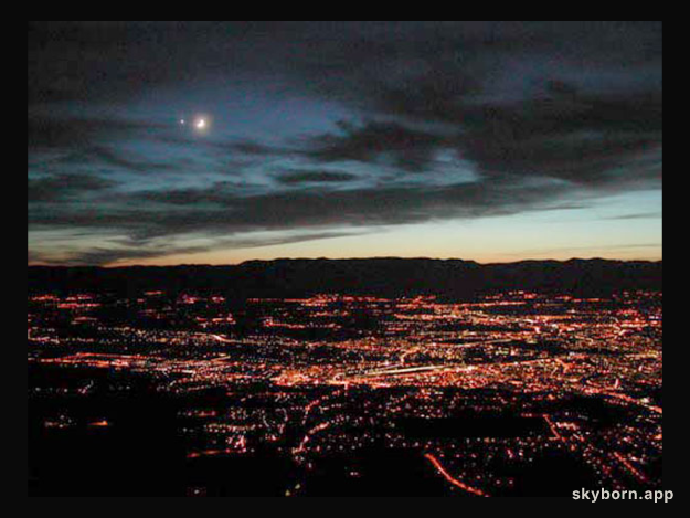 The Moon & Venus Over Geneva