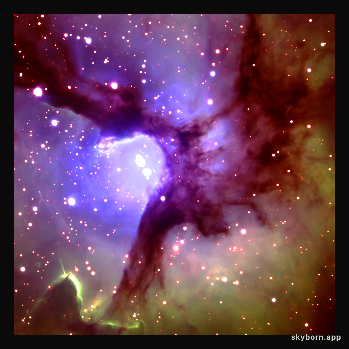 In the Center of the Trifid Nebula