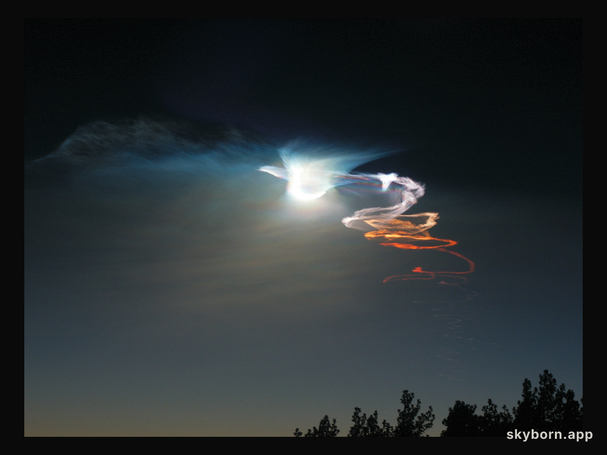Rocket Trail at Sunset