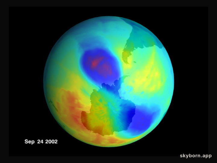 A Small Double Ozone Hole in 2002