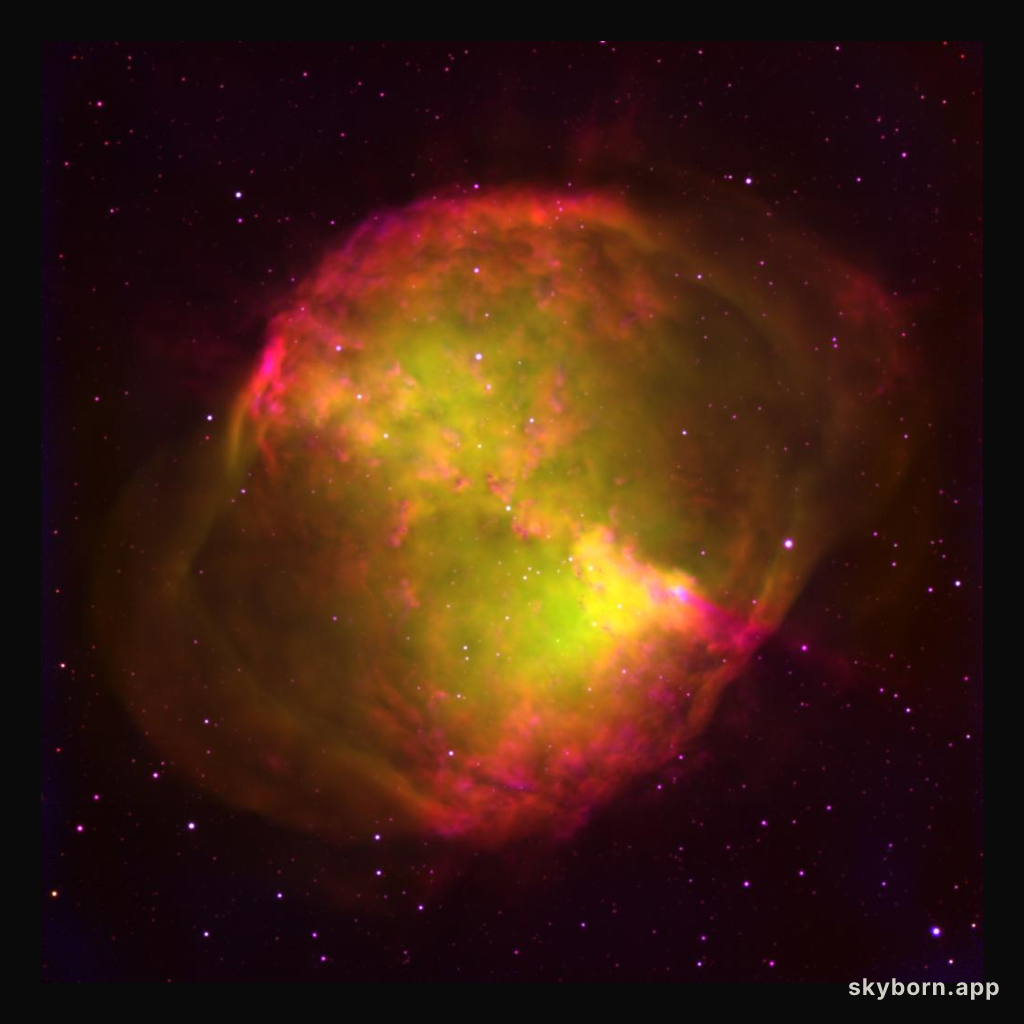 The Dumbbell Nebula in Hydrogen and Oxygen