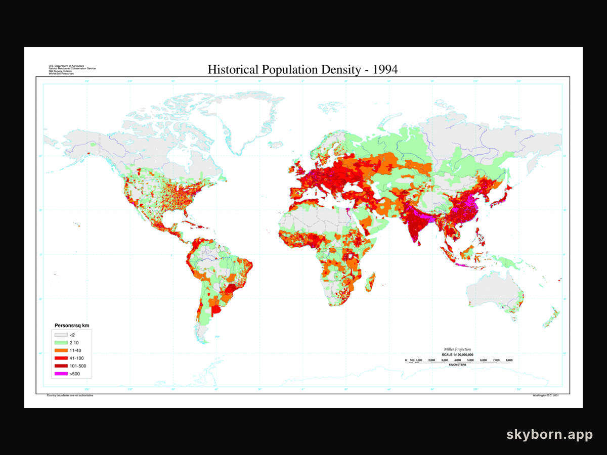 Where People Live on Planet Earth