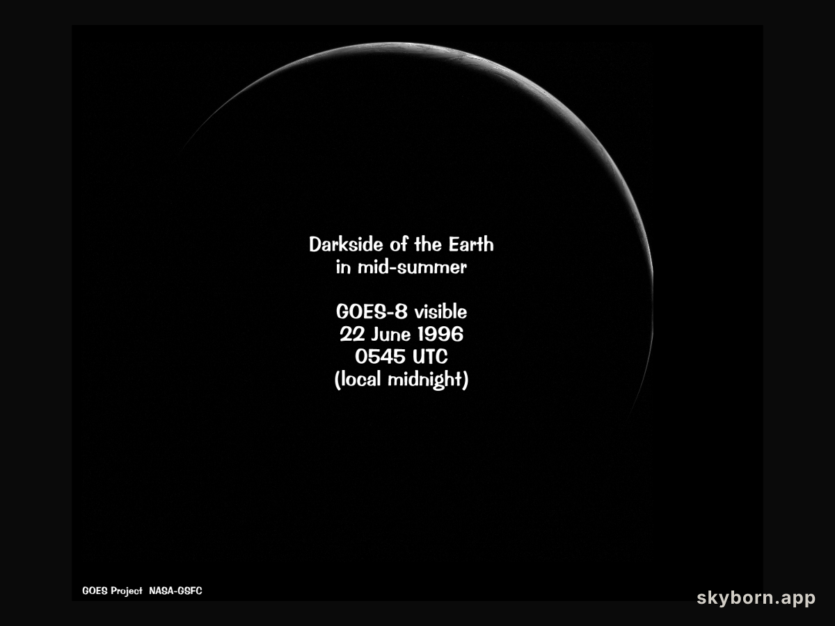 A Crescent Earth at Midnight