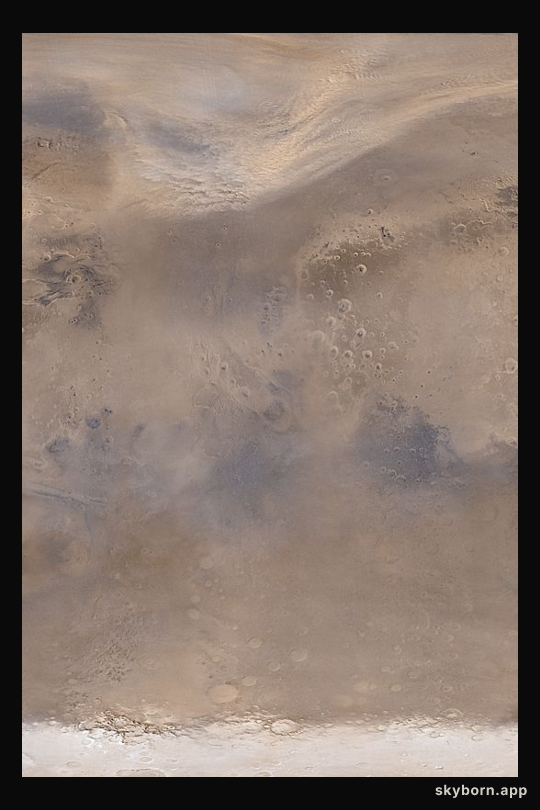 Dust Storm Over Northern Mars