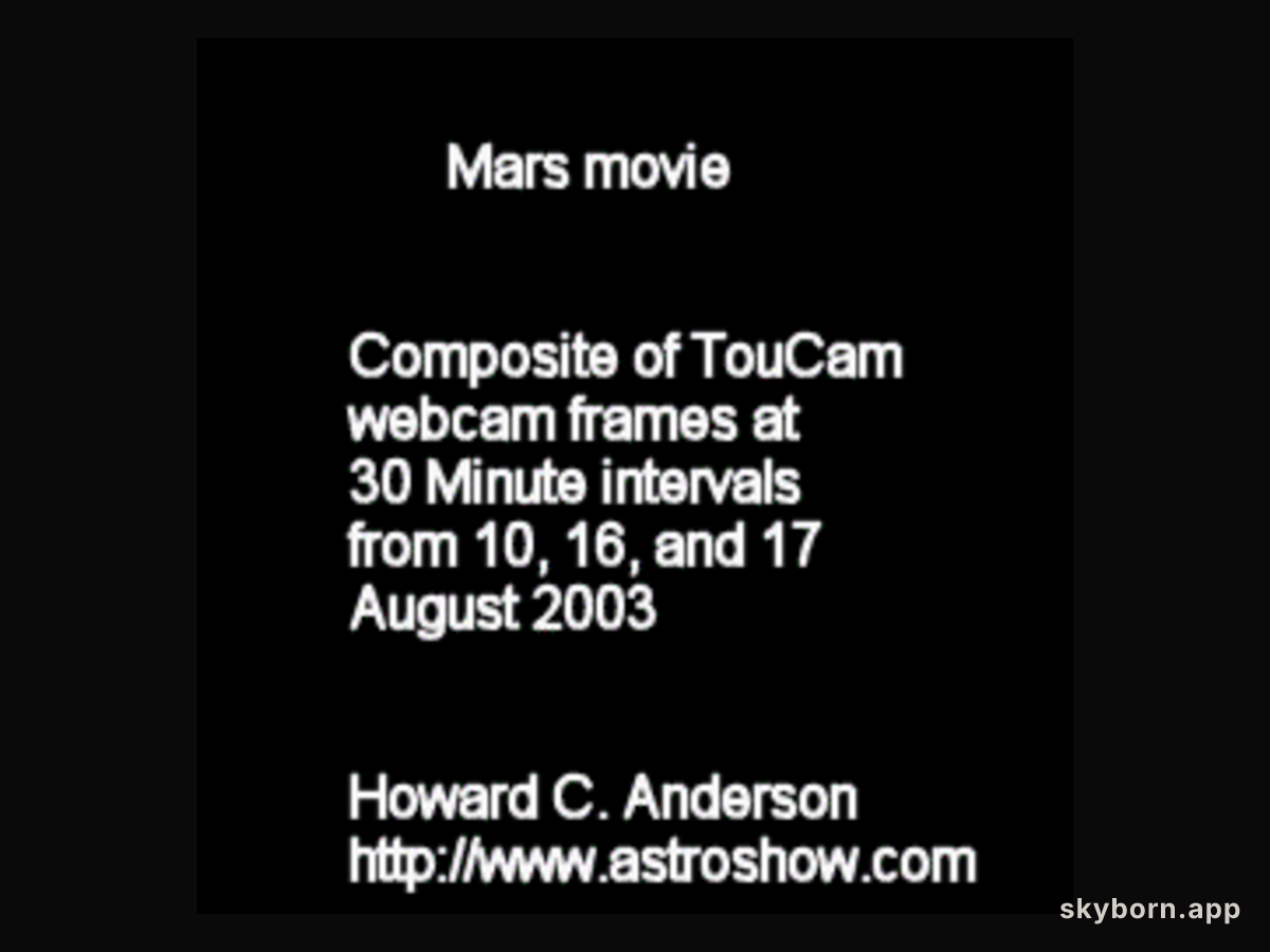 Earth Webcam Catches Mars Rotation