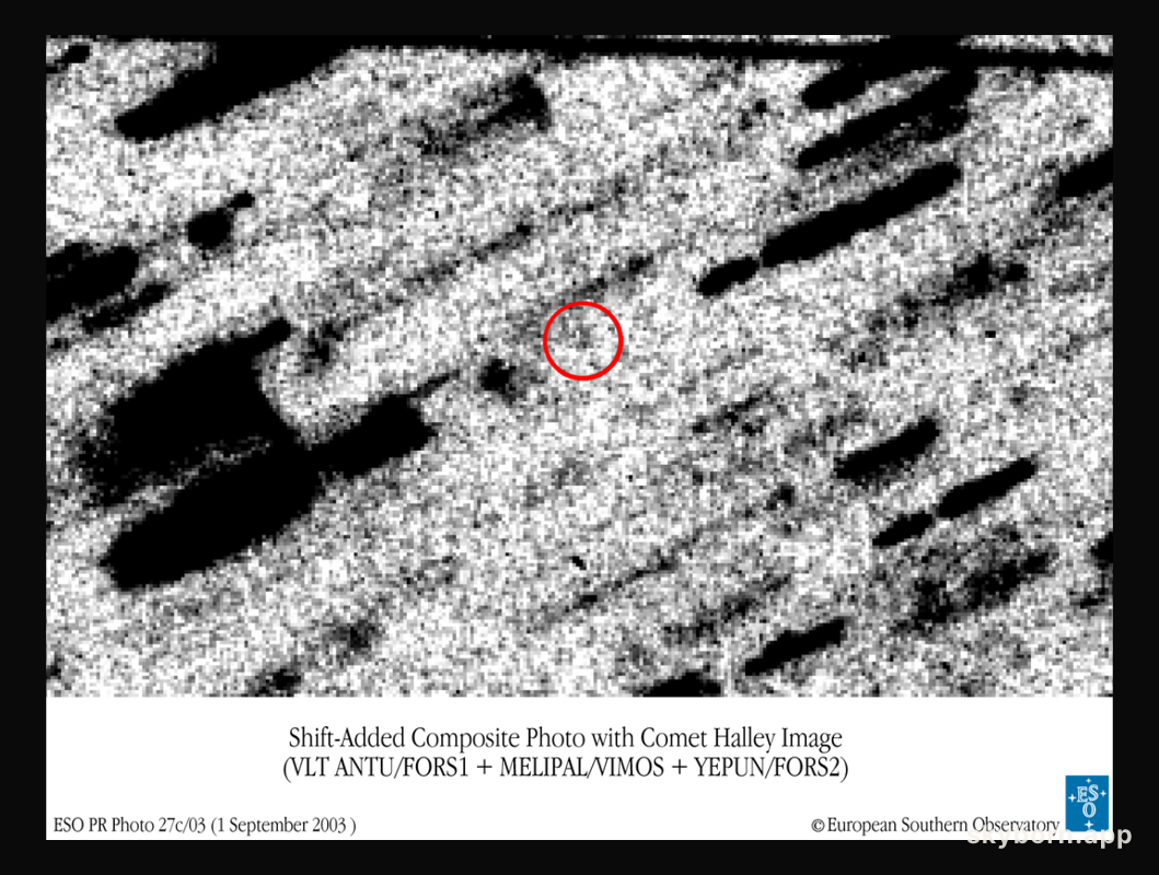 Cold Comet Halley