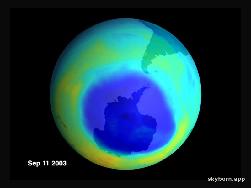 A Near Record Ozone Hole in 2003