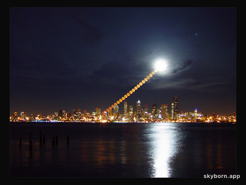 Moonrise Over Seattle