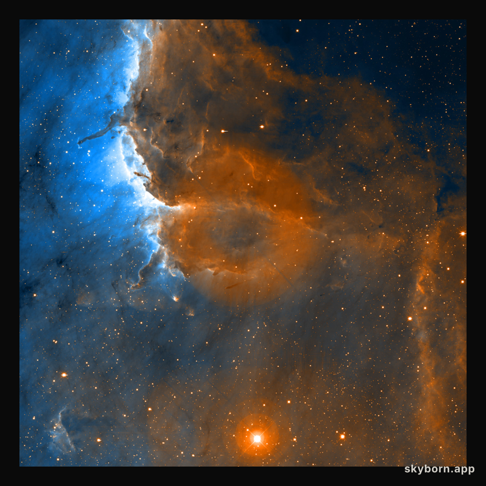 Pelican Nebula Ionization Front