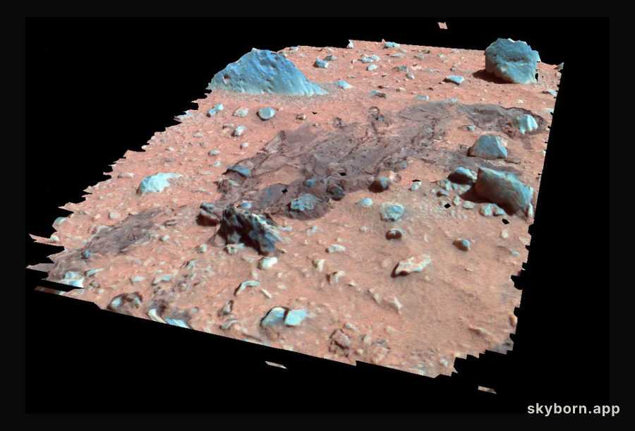 Martian Surface in Perspective
