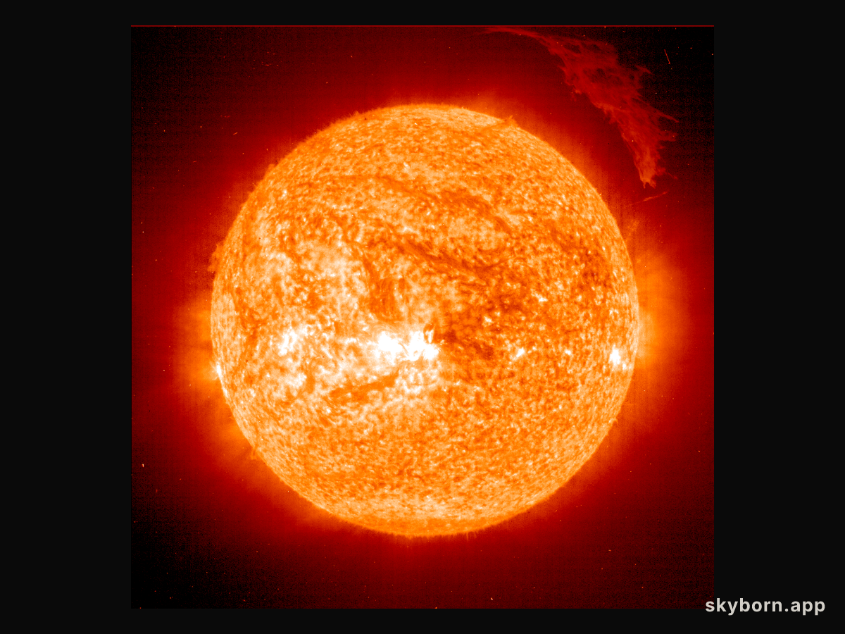 A Prominent Solar Prominence from SOHO
