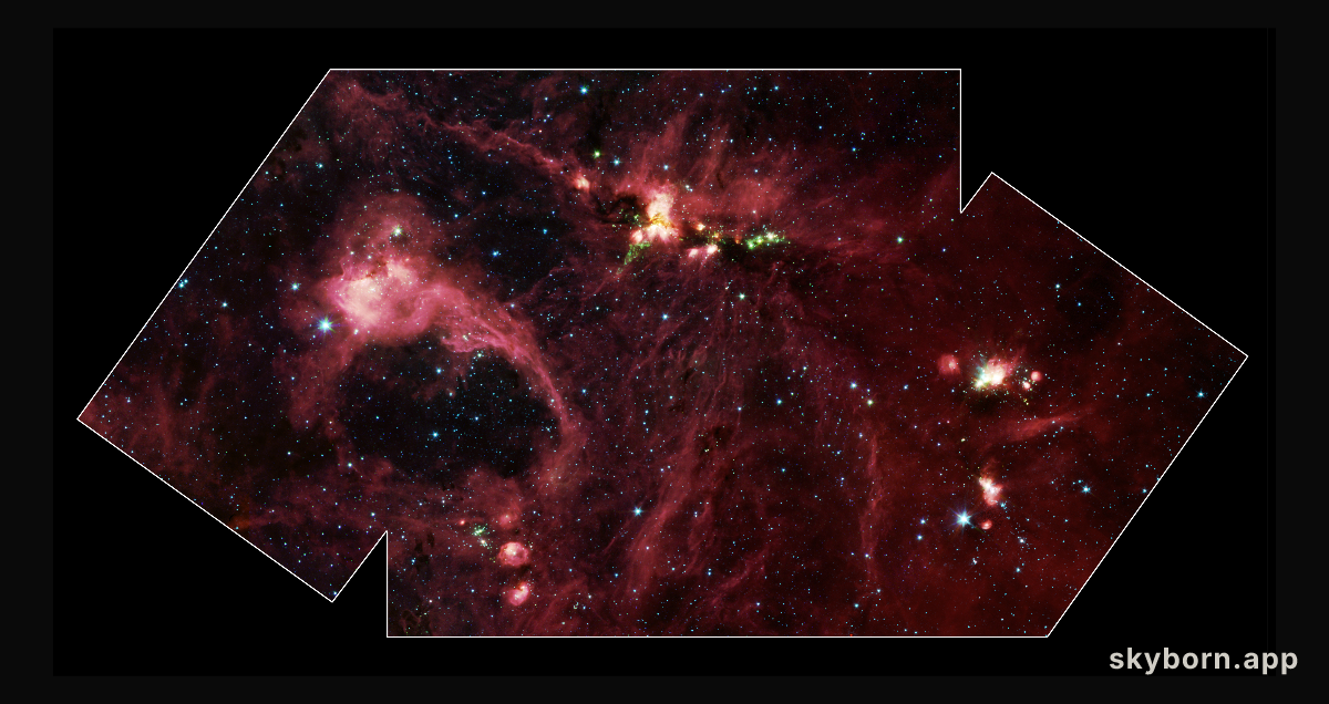 Massive Star Forming Region DR21 in Infrared