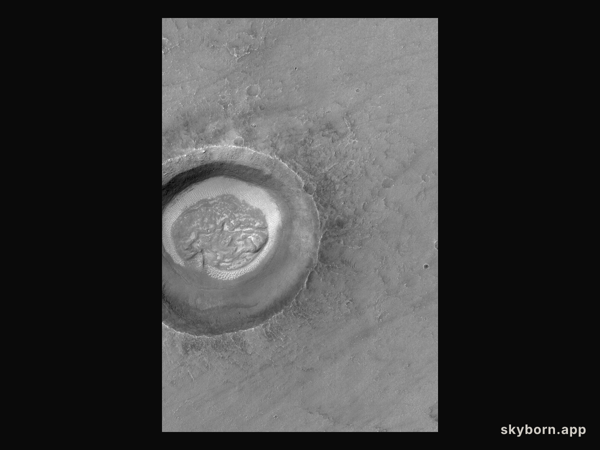 Brain Crater on Mars