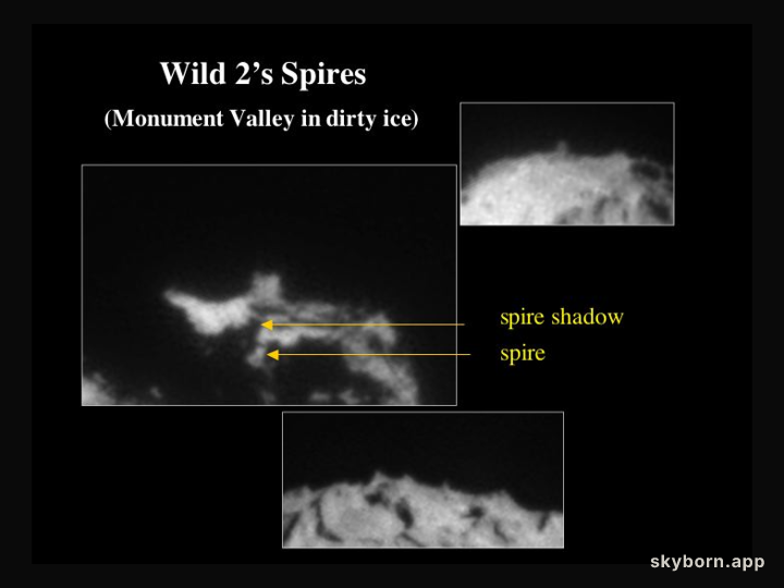 Unusual Spires Found on Comet Wild 2