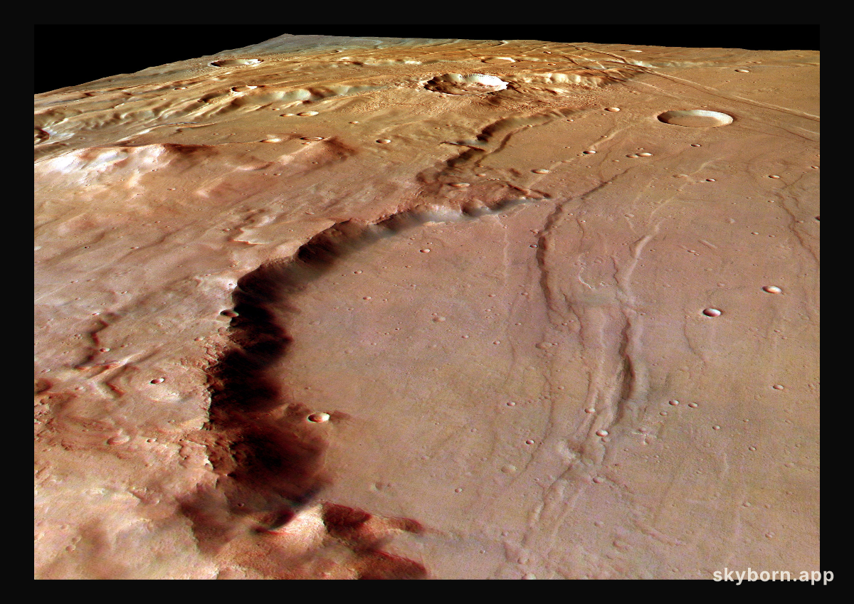 Crater Wall on Solis Planum