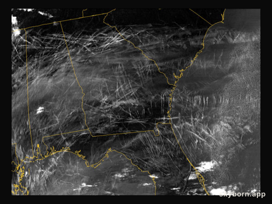 Contrail Clutter over Georgia