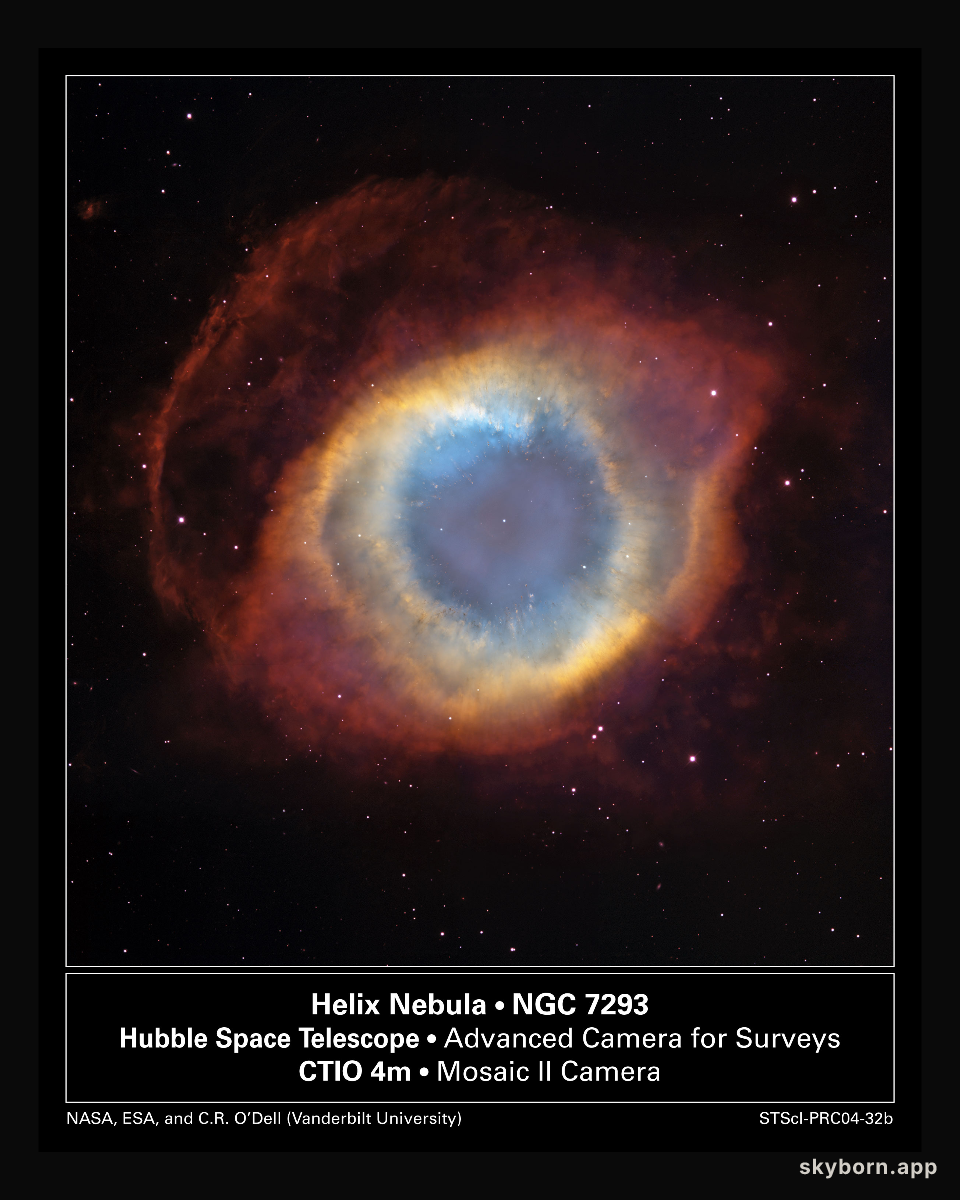 The Helix Nebula from Blanco and Hubble