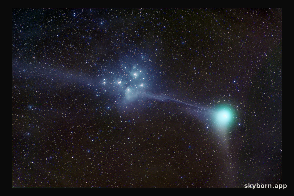 Machholz Meets the Pleiades