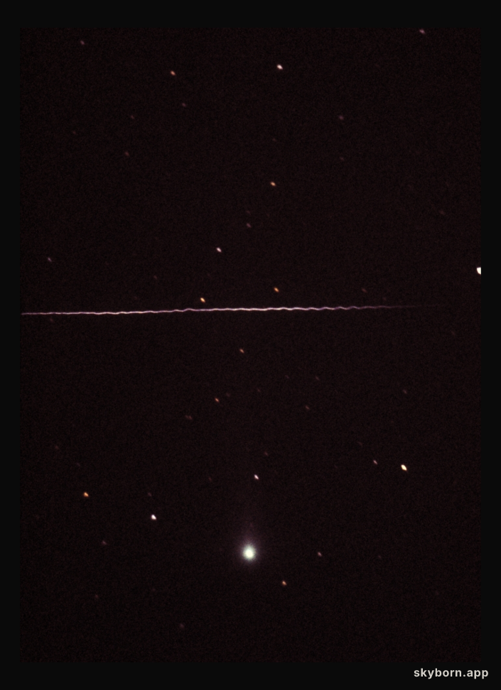 A Twisted Meteor Train