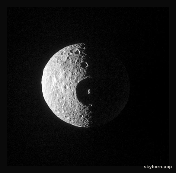 Crater on Mimas