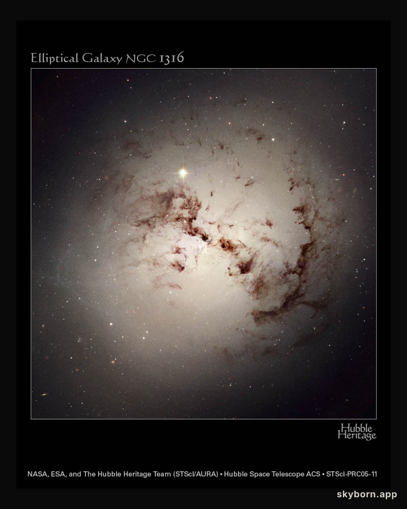 NGC 1316: After Galaxies Collide