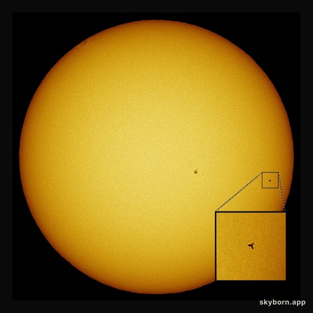 ISS and Discovery Transit the Sun