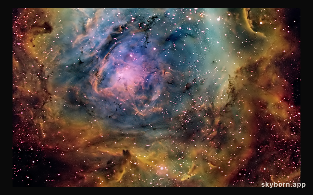 The Busy Center of the Lagoon Nebula