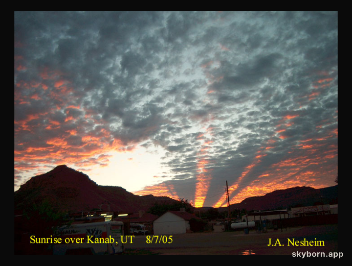 Crepuscular Rays Over Utah
