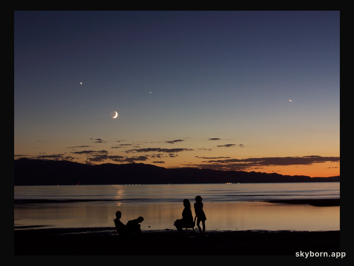 A Quadruple Sky Over Great Salt Lake