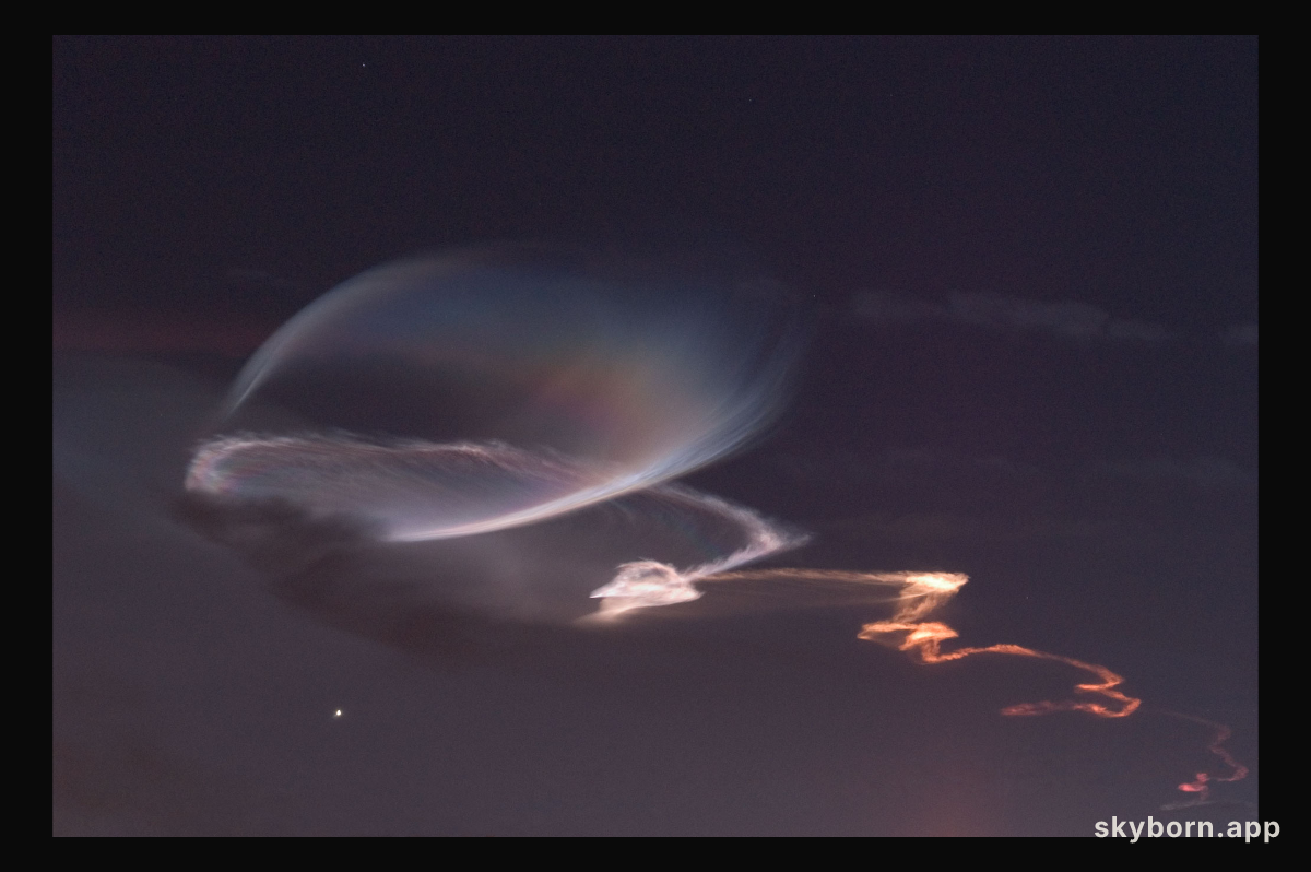 A Rocket Launch at Sunset