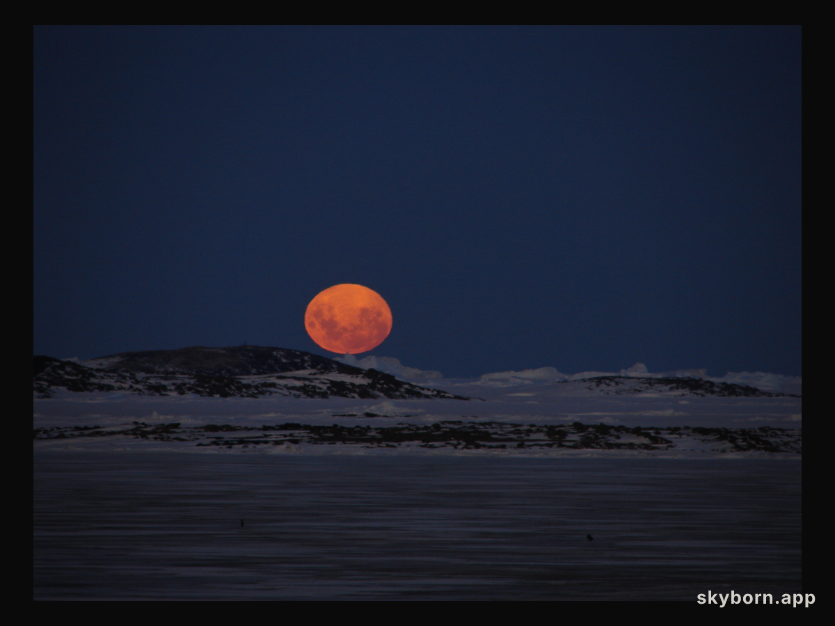Moon Over Antarctica