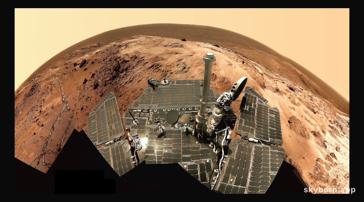 Vista Inside Gusev Crater on Mars