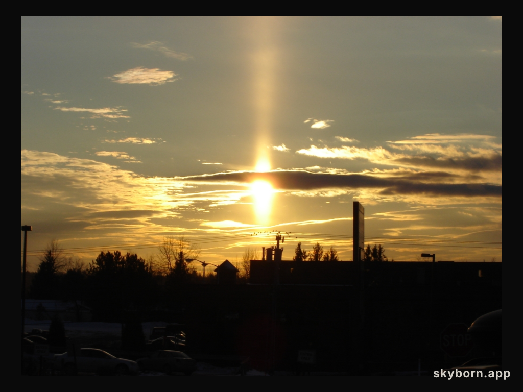 A Sun Pillar Over Maine