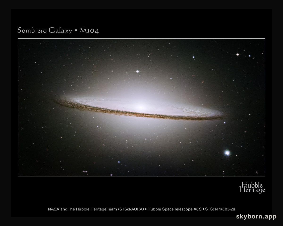 The Sombrero Galaxy from HST