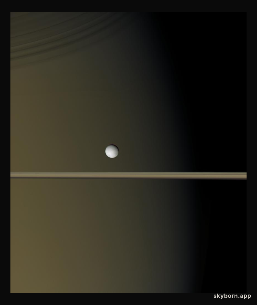 Enceladus Near Saturn