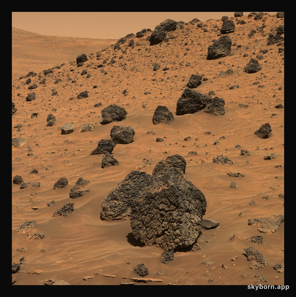 Volcanic Bumpy Boulder on Mars