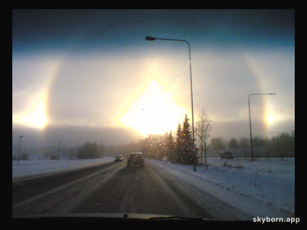 Driving Toward a Sun Halo